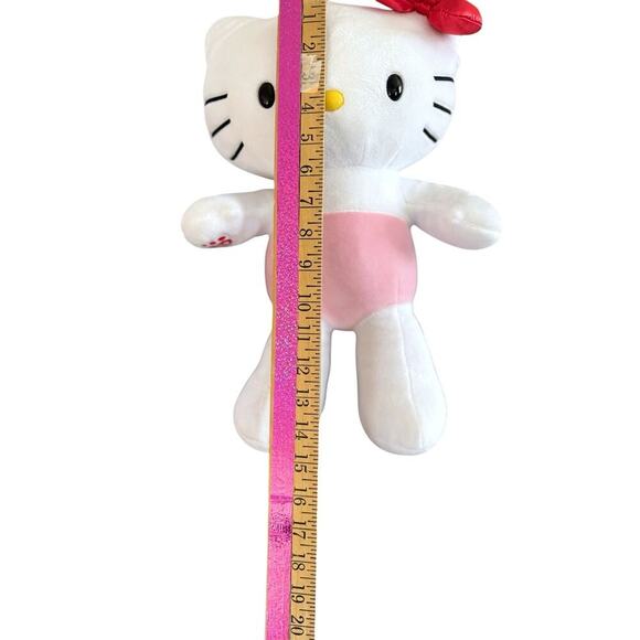 Hello Kitty Sanrio Build a Bear Workshop White 15” Large Plush Toy with Pink Bow - Picture 3 of 11